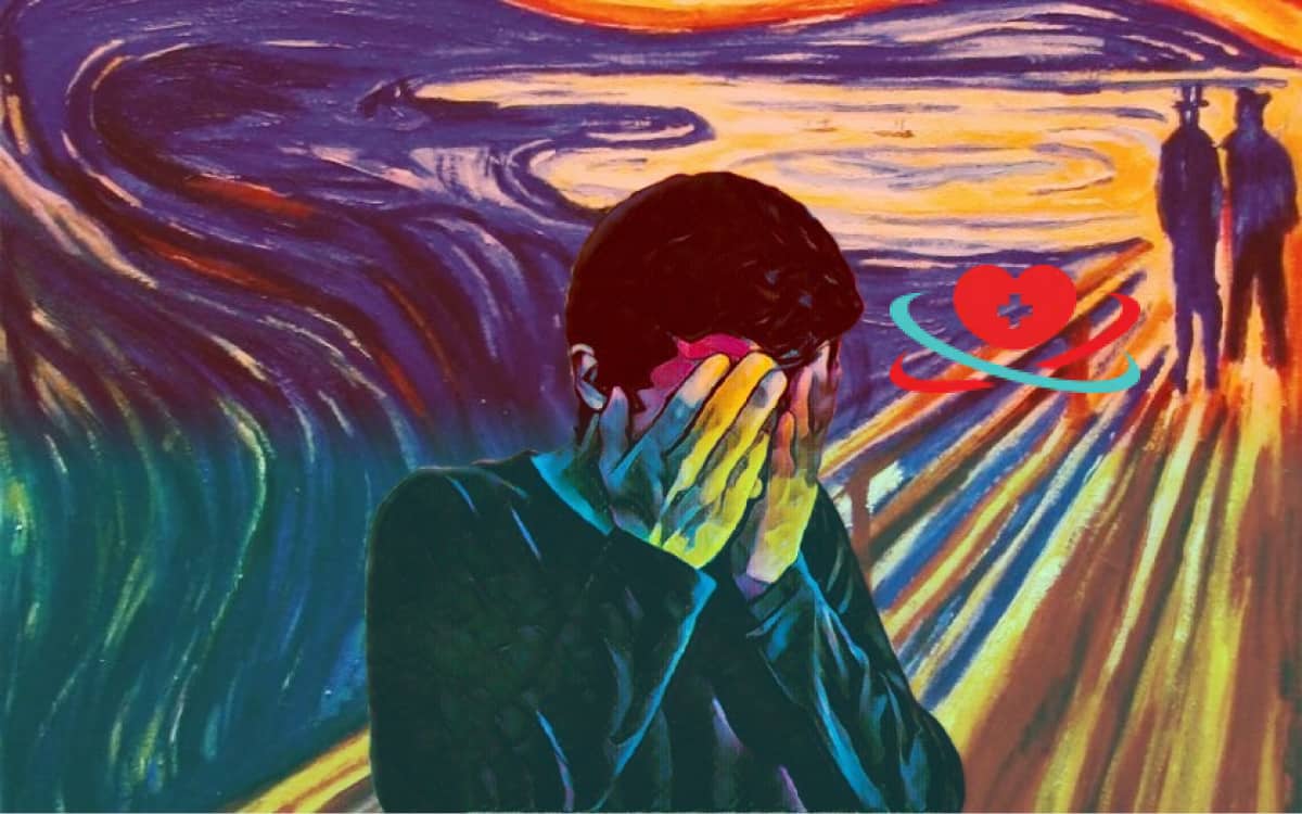 Картина с плачущим мужчиной